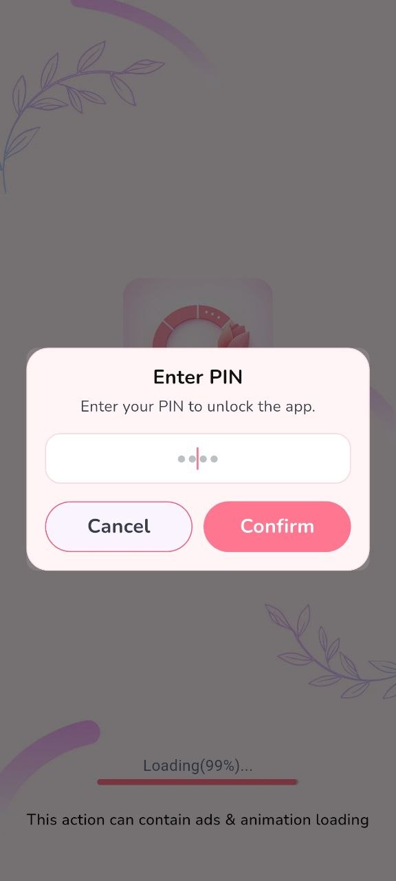 PIN passcode and biometric app lock